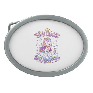 Unicorn Tiny Queen Big Kingdom Gift Idea Sticker a Belt Buckle