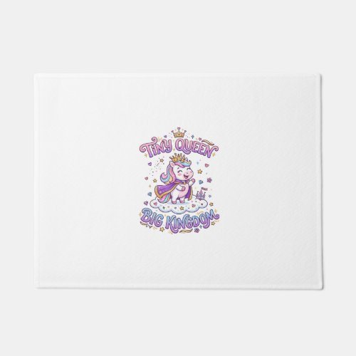 Unicorn Tiny Queen Big Kingdom Gift Idea Sticker a Doormat