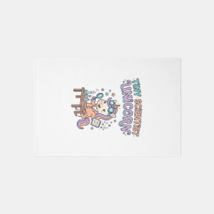 Unicorn Tiny Scientist Unicorn Trendy Product Grap Rug