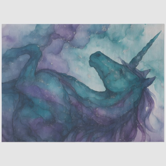Unicorn Tissue Paper – Alcohol Ink Style (Front)