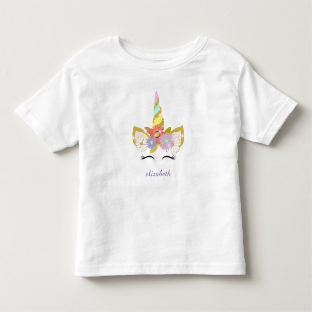 Unicorn Toddler Ruffle Tee (Front)