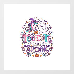 Unicorn Too Cute to Spook Colorful Marketplace Art Floor Decals