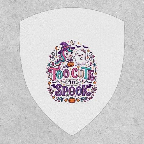 Unicorn Too Cute to Spook Colorful Marketplace Art Patch