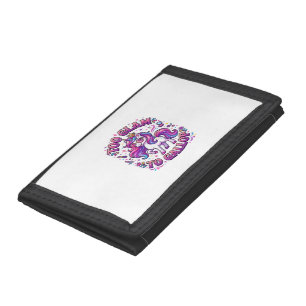 Unicorn Too Glam to Gallop Commercial Print on Dem Tri-fold Wallet