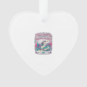 Unicorn Trail Hooves and Happy Hearts Colorful App Ornament