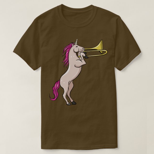 Unicorn Trombone T-Shirt (Design Front)