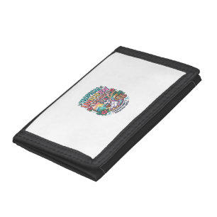 Unicorn Tropical Unicorn Escape POD Ready POD Artw Tri-fold Wallet