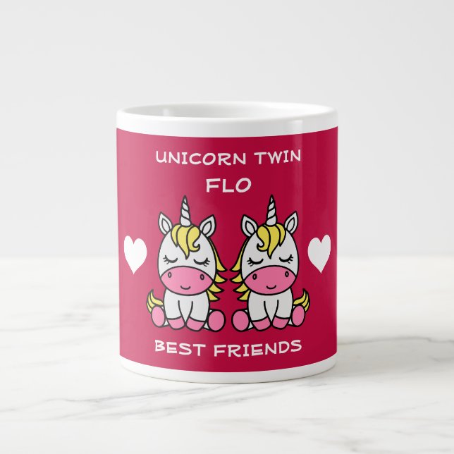 Unicorn Twin Sister  Giant Coffee Mug (Front)