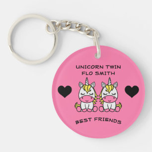 Unicorn Twin Sister Keychain