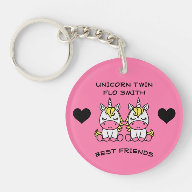Unicorn Twin Sister  Keychain (Front)