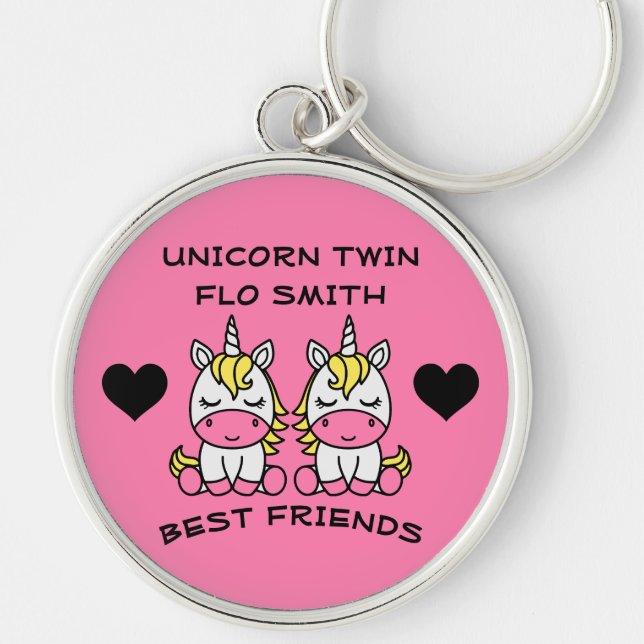 Unicorn Twin Sister  Keychain (Front)