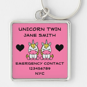 Unicorn Twin Sister  Keychain