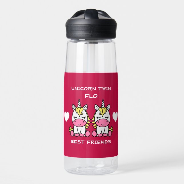 Unicorn Twin Sister  Water Bottle (Front)