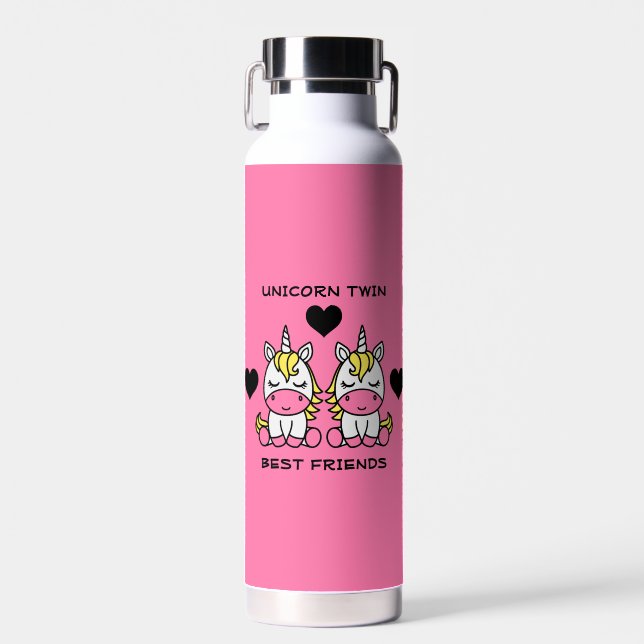 Unicorn Twin Sister  Water Bottle (Front)