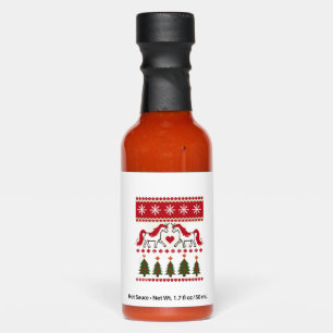 Unicorn Ugly Christmas Sweater Party T-Shirt (2) Hot Sauces