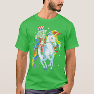 Unicorn Uncle Sam th of JulyKids Boys Girls Merica T-Shirt