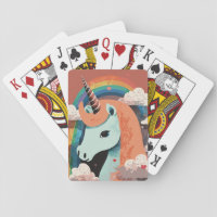Unicorn under Rainbow & Among Hearts Playing Cards