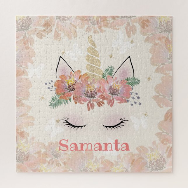 Unicorn, Unicorn Face, personalized Jigsaw Puzzle (Vertical)