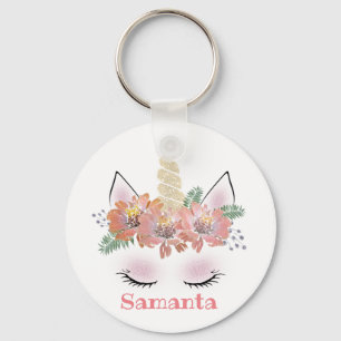 Unicorn, Unicorn Face, personalized Keychain