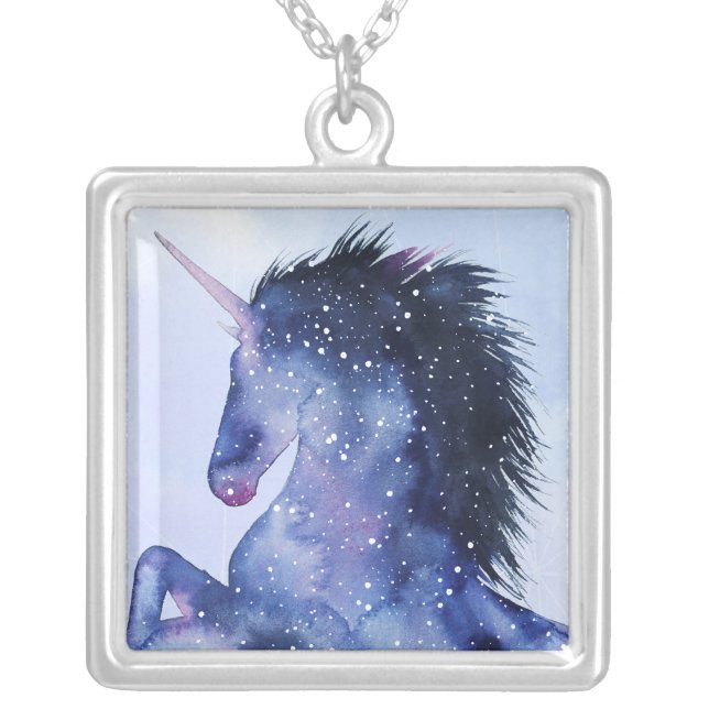 Unicorn Universe - Cosmic Silver Plated Necklace (Front)