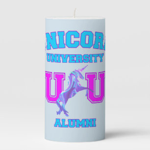 Unicorn University Pillar Candle