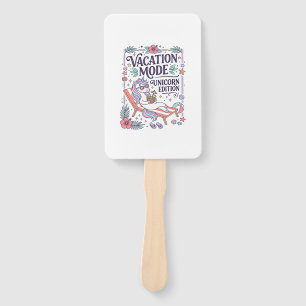 Unicorn Vacation Mode Unicorn Edition Adorable App Hand Fan