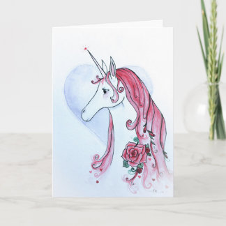 Unicorn Valentine Greeting Card