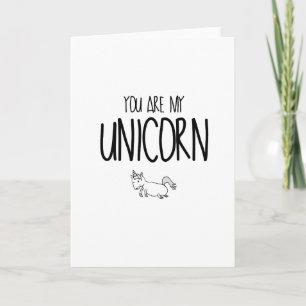 Unicorn Valentines day card