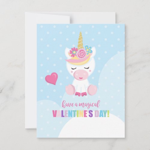 Unicorn Valentines Day Card