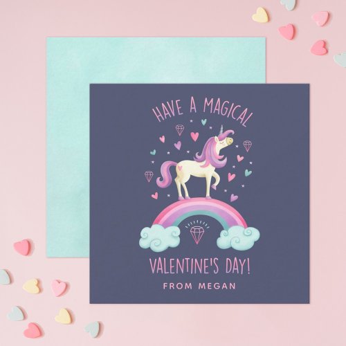 Unicorn Valentines Day Greeting Card