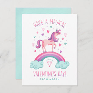 Unicorn Valentines Day Greeting Card