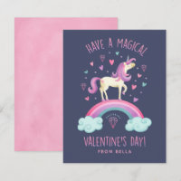 Unicorn Valentines Day Greeting Card