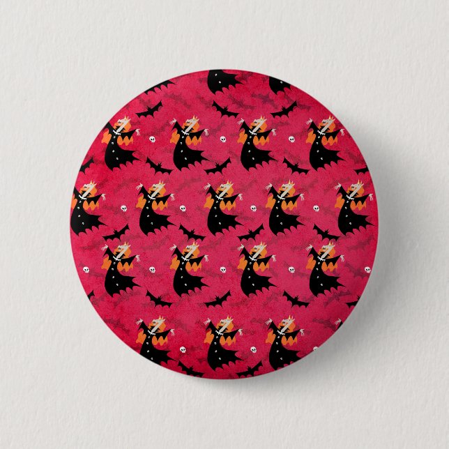 Unicorn Vampire Pinback Button (Front)