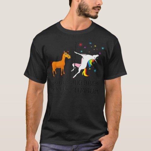 Unicorn Vise President of Marketing  Funny Job Tit T_Shirt