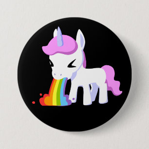 UNICORN VOMIT RAINBOW BIG BUTTON