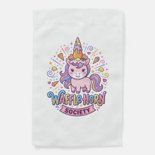 Unicorn Waffle Horn Society Print Ready Apparel Gr Garden Flag