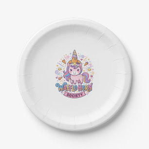 Unicorn Waffle Horn Society Print Ready Apparel Gr Paper Plates