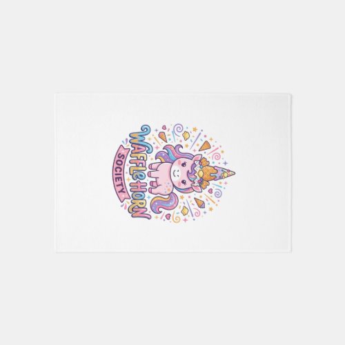 Unicorn Waffle Horn Society Print Ready Apparel Gr Rug