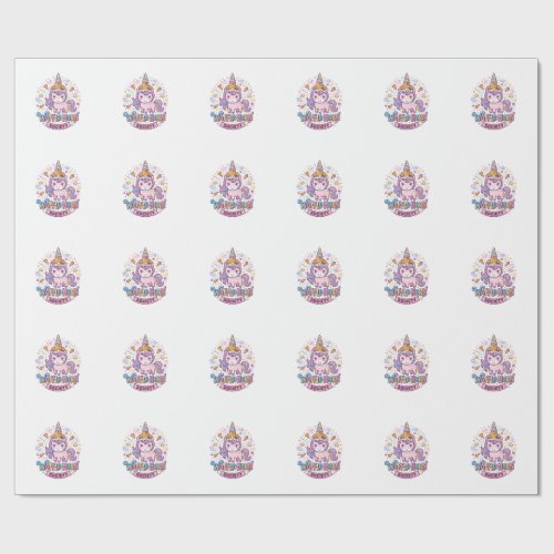 Unicorn Waffle Horn Society Print Ready Apparel Gr Wrapping Paper