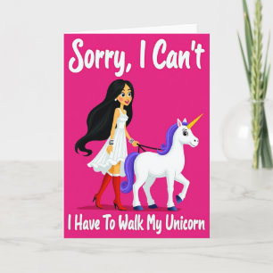 Unicorn Walk Funny Friend Card
