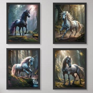 Unicorn Wall Art Sets