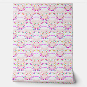 unicorn wallpaper in rose pink fuchia wallpaper my wallpaper 