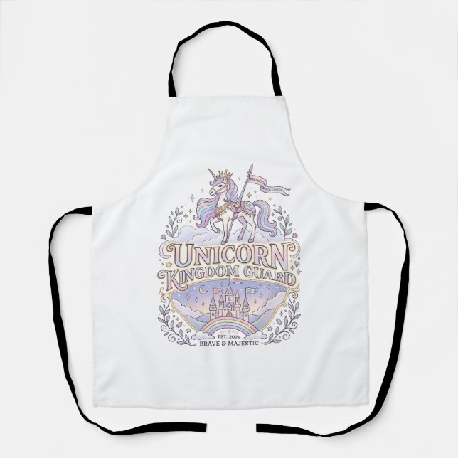Unicorn Wanderlust Unicorn Gift Idea Vector Design Apron (Front)
