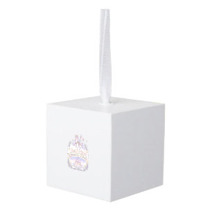 Unicorn Wanderlust Unicorn Gift Idea Vector Design Cube Ornament