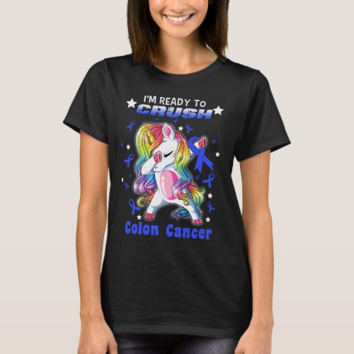 unicorn warrior crush colon cancer T_Shirt