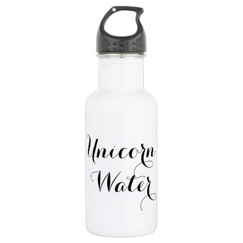 Unicorn Water funny hipster humor quote saying Water Bottle