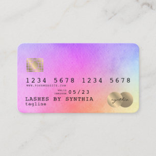 Unicorn watercolor art Credit Card Style Gold