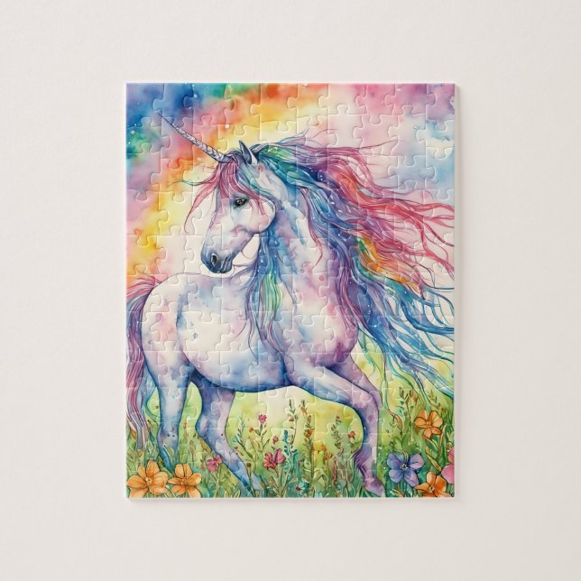 Unicorn Watercolor Jigsaw Puzzle (Vertical)