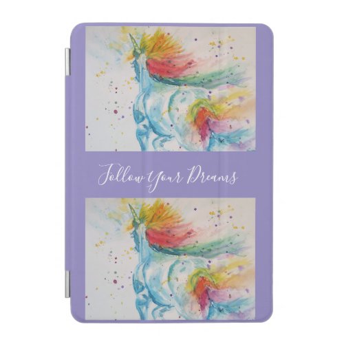 Unicorn Watercolor Painting Dreams Phone iPad Mini Cover