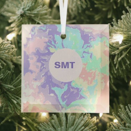 Unicorn Watercolor Pastels  Glass Ornament